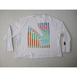 Nike‎ Sweatshirt Womens XL Beige Pullover Sweater Luxe Air Fleece Robbie Simon